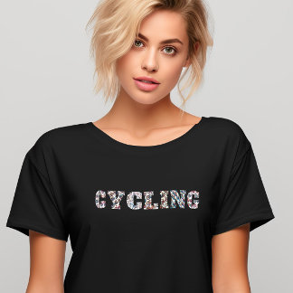 Camiseta Design de Lover de Bicicleta de Passão Cíclica par
