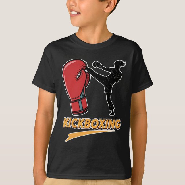 Camiseta Design de Luvas de Boxe Kickboxing Únicas (Frente)