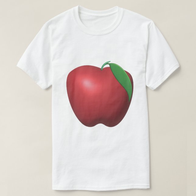 Camiseta Design de Maçã Vermelha Fruta Fresca (Frente do Design)