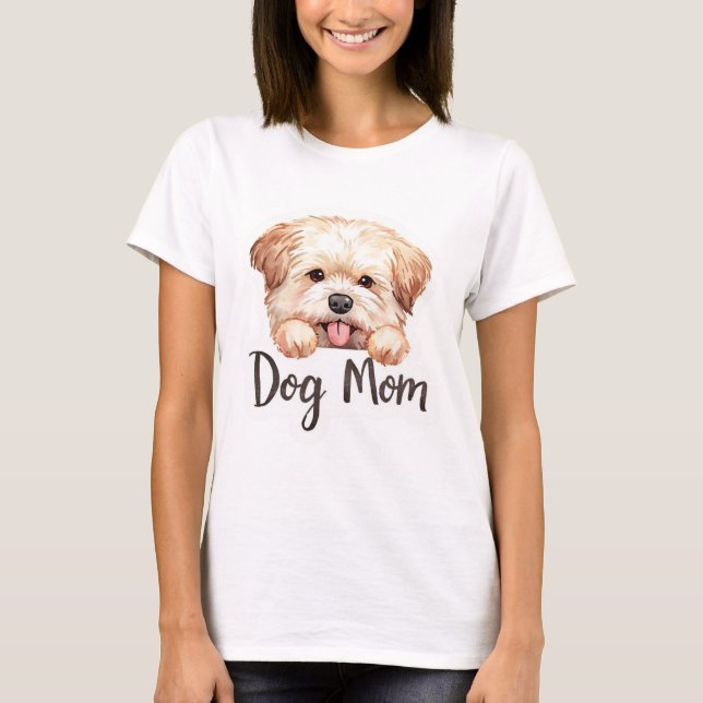 Camiseta Design de Mãe de Cachorro Fofo (Frente)