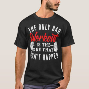 Camiseta Design De Malhação Motivada Para Homens E Mulheres