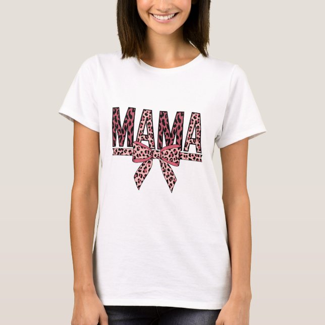 Camiseta Design de Mamãe com Estampa de Leopardo – Arte da  (Frente)