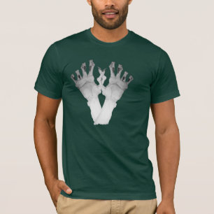 Camiseta design de mãos monstro assustadoras e horríveis