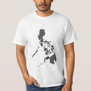 Camiseta Design de Mapa das Filipinas