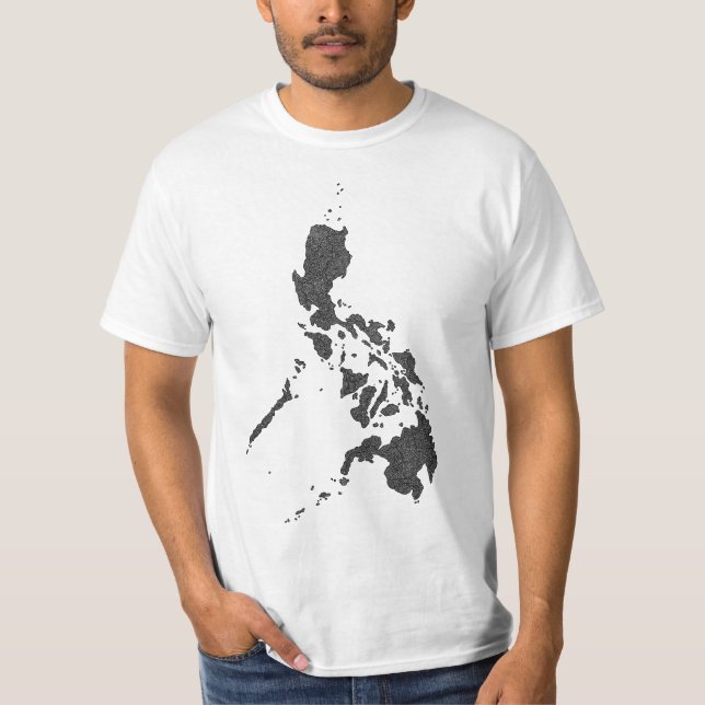 Camiseta Design de Mapa das Filipinas (Frente)