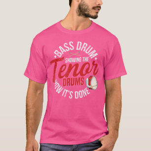 Camiseta Design De Marcha Do Tambor De Bass Para Um Drummer