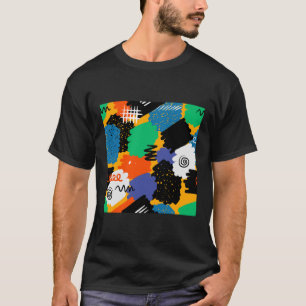 Camiseta Design de maximalista colorido