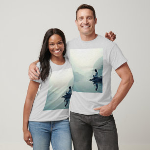 Camiseta Design de Meditação Aquática do Lado da Água