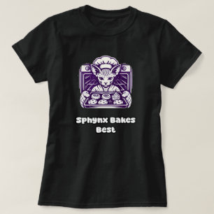 Camiseta Design de Melhor Gatinho Felineo Sphynx Faz Bolos
