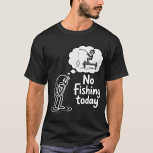 Camiseta Design de Meme de Figura de Pau Triste Sem Pesca H