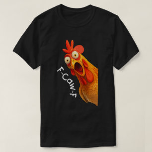Camiseta Design de meme de frango engraçado F-Caw-F