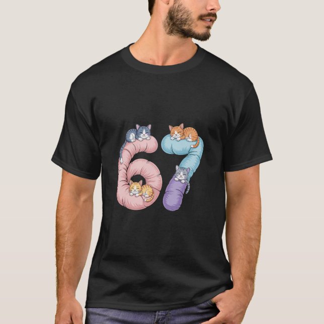 Camiseta Design de Meme de Gato Fofo 67 (Frente)