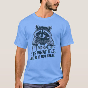Camiseta Design de meme de guaxinim engraçado É o que é ami