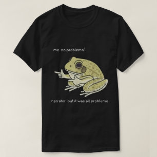 Camiseta Design de meme de sapo engraçado sem problema