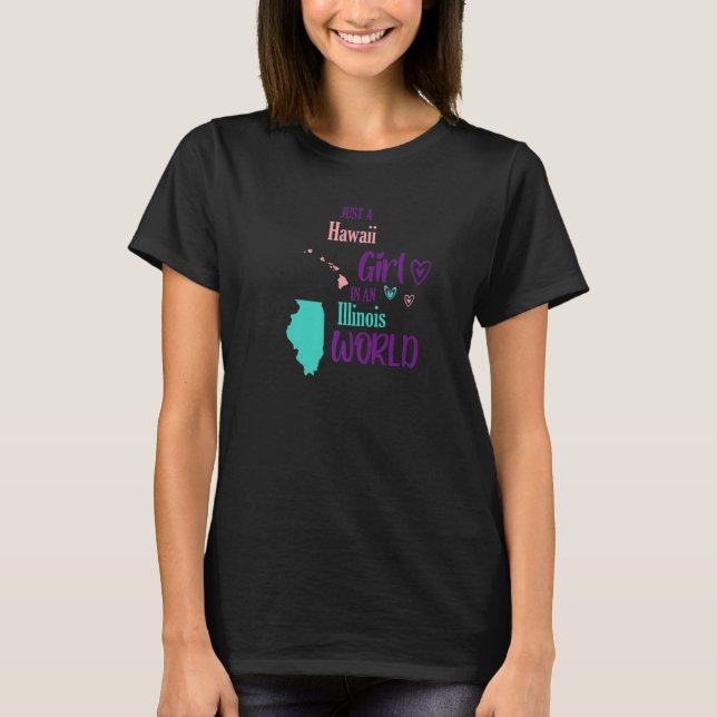 Camiseta Design de menina orgulhosa só uma garota havaiana  (Frente)