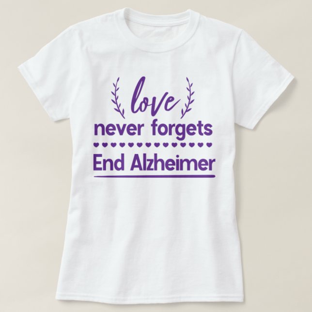 Camiseta Design De Mês De Consciência Do Alzheimer (Frente do Design)