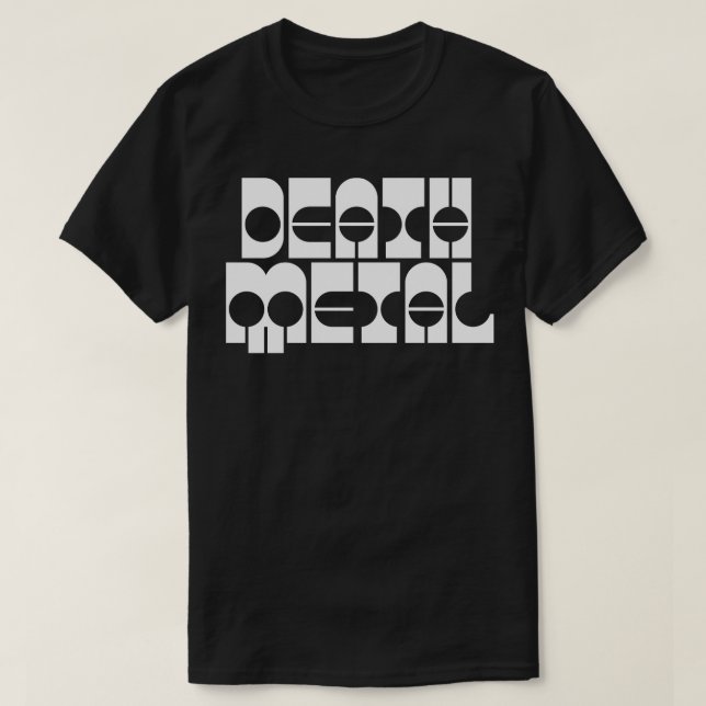Camiseta design de metal por morte (Frente do Design)