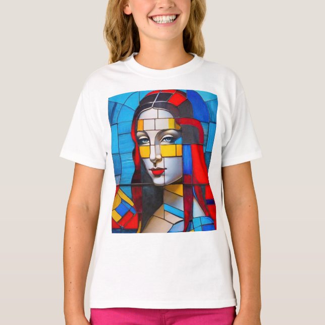 Camiseta Design de Mona Cubist Completamente Moderno (Frente)