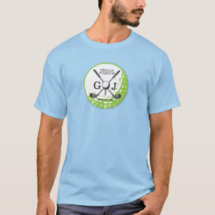 Camiseta Design de Monograma Minimalista Elegante