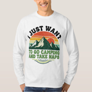 Camiseta Design de montanha retrorreflectora de campismo e 