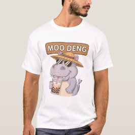 Camiseta Design De Moo-Deng Cute Para Pygmy Hippo