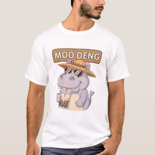 Camiseta Design De Moo-Deng Cute Para Pygmy Hippo