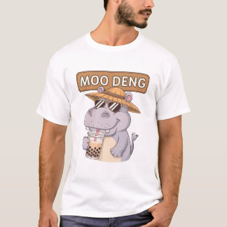 Camiseta Design De Moo-Deng Cute Para Pygmy Hippo