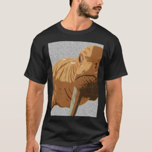 Camiseta Design de morsa-padrão-laranja
