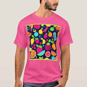 Camiseta Design de mosaico Fruta brilhante