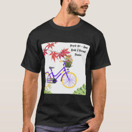 Camiseta Design de Motivação de Bicicleta Floral