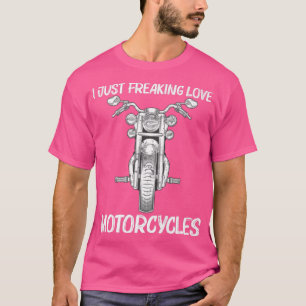 Camiseta Design De Motocicleta legal Para Mulheres Moviment