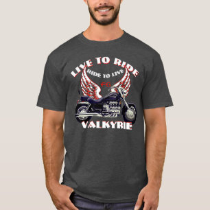 Camiseta design de motocicleta Live To Ride F6 Valkyrie - V