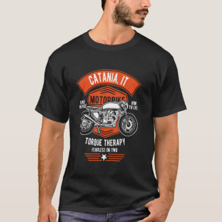 Camiseta Design de Motocicleta Retro Catania Itália