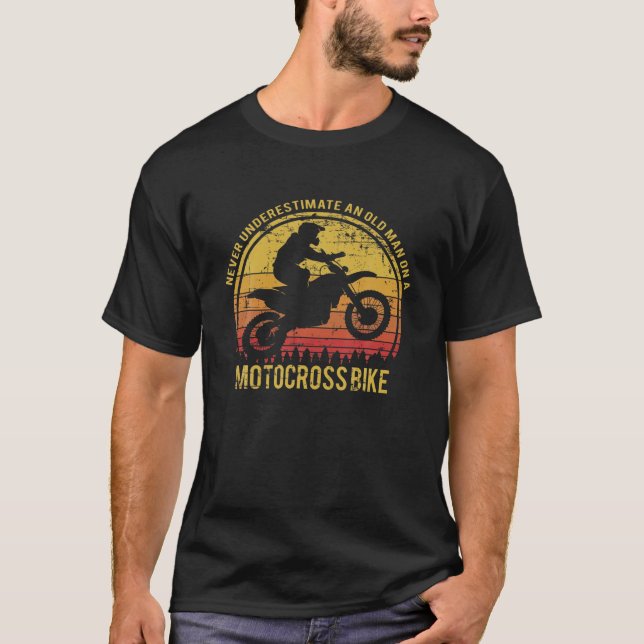Camiseta Design De Motocross Engraçado Para Avô Ou Pai Apos (Frente)