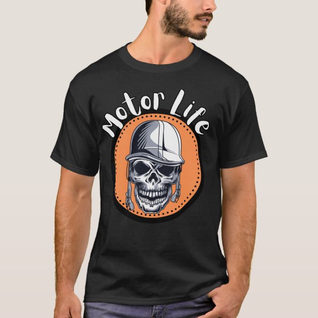 Camiseta Design de MotorLife Themed Biker (Frente)