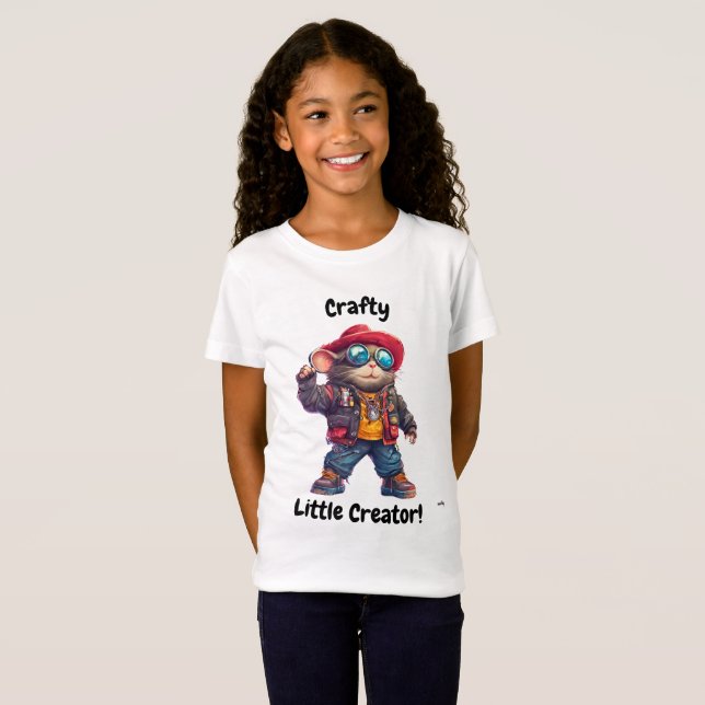 Camiseta Design de mouse do Criador Pequeno e Criador Hipst (Frente Completa)