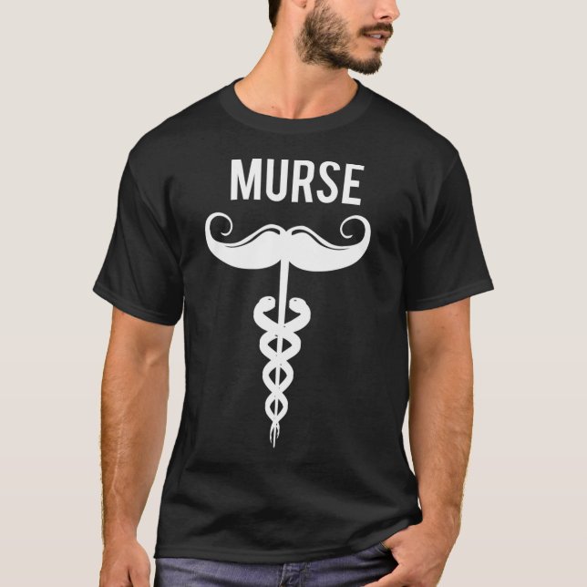 Camiseta Design De Muro Engraçado Para Enfermeiro Masculino (Frente)