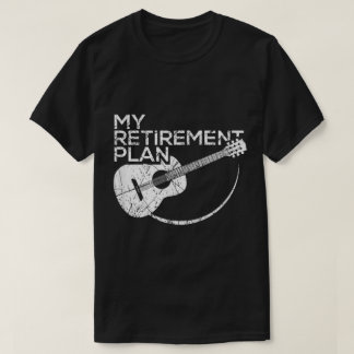 Camiseta Design de Música de Guitarra do Meu Plano de Apose