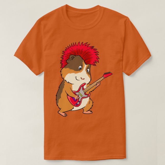 Camiseta Design de música de violão de punho-da-índia engra (Frente do Design)