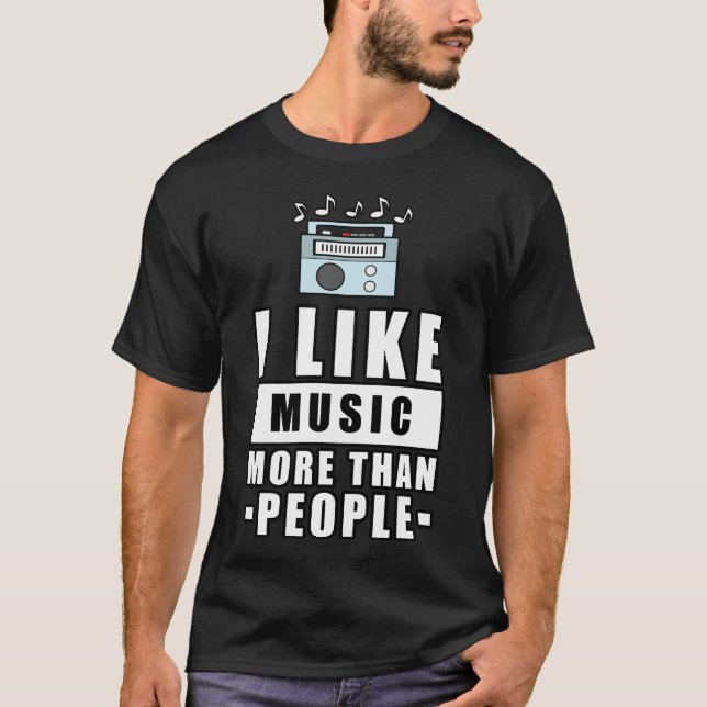 Camiseta Design de Música Divertido (Frente)