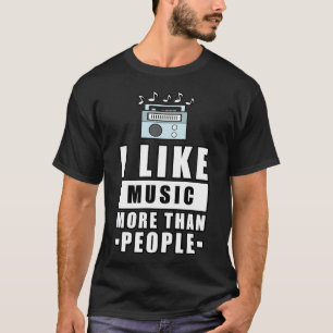 Camiseta Design de Música Engraçado