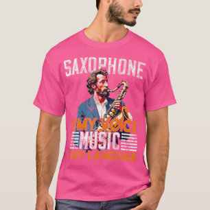 Camiseta Design de Música Saxofônica Única do Jazz