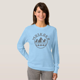 Camiseta Design de Muskoka - Camisa-T Básica de Capa Longa