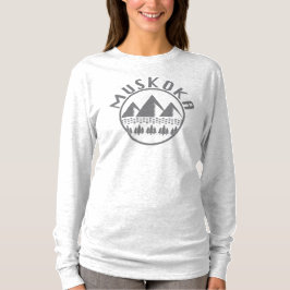 Camiseta Design de Muskoka - Camisa-T Básica de Capa Longa