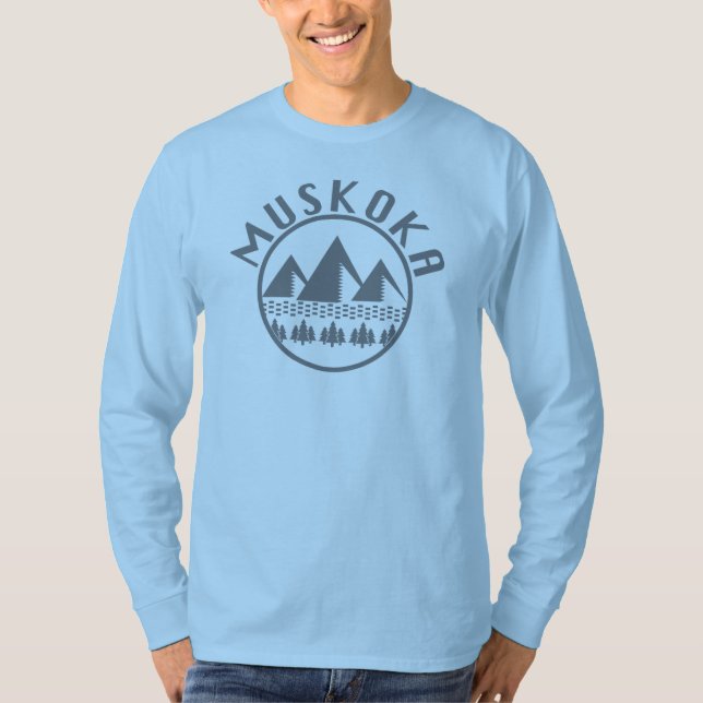 Camiseta Design de Muskoka - Camisa-T Básica de Capa Longa (Frente)