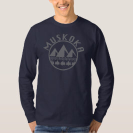 Camiseta Design de Muskoka - Camisa-T Básica de Capa Longa