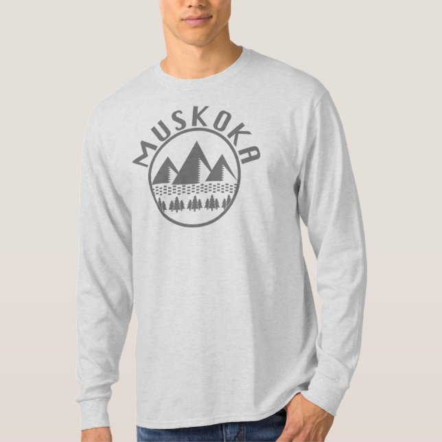 Camiseta Design de Muskoka - Camisa-T Básica de Capa Longa (Frente)