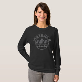 Camiseta Design de Muskoka - Camisa-T Básica de Capa Longa