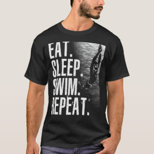 Camiseta Design De Nadação Engraçado Para Homens Mulheres R
