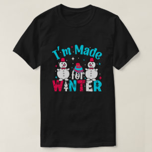 Camiseta Design de Natal com Retro Magnético de inverno
